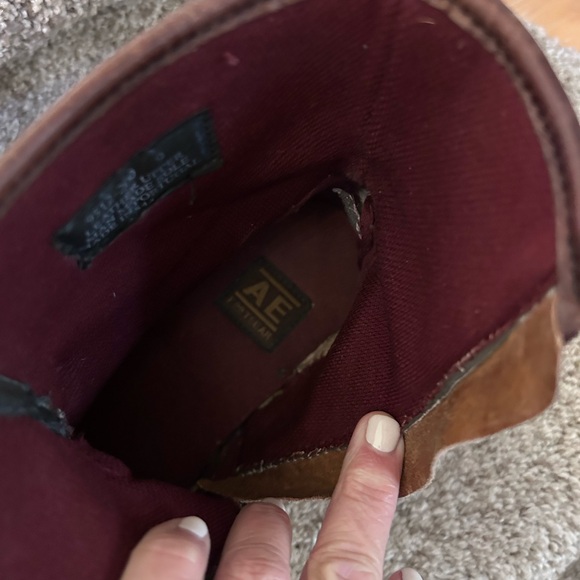 Vintage American Eagle Leather Lug Sole Boots. Made in Portugal. Y2K. Work boots - Picture 12 of 17
